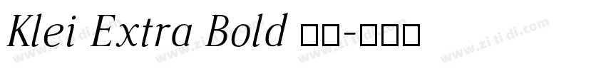 Klei Extra Bold 字体字体转换
